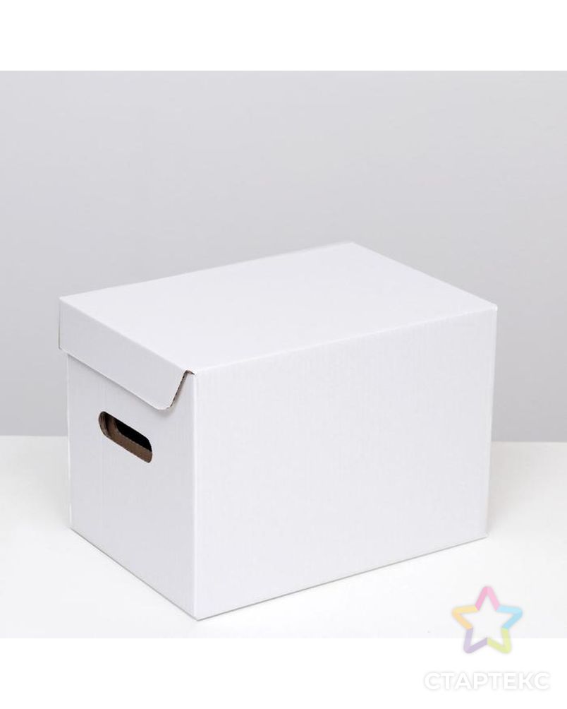 Коробка(ящик) для хранения "А4", белая, 32,5 x 23,5 x 23,5 арт. СМЛ-172576-1-СМЛ0007261905 3