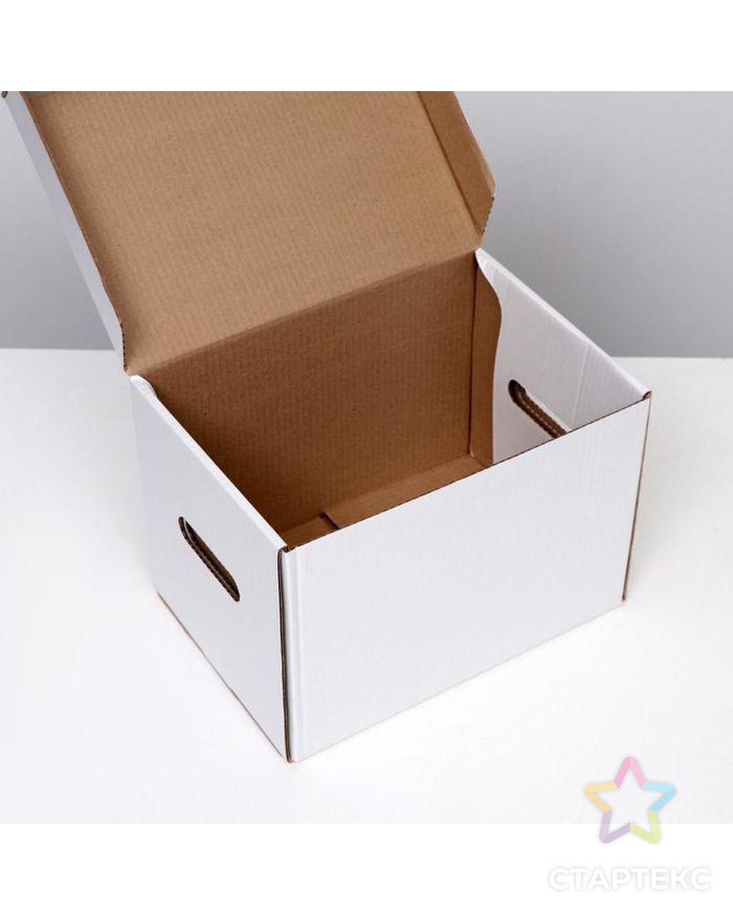 Коробка(ящик) для хранения "А4", белая, 32,5 x 23,5 x 23,5 арт. СМЛ-172576-1-СМЛ0007261905 4