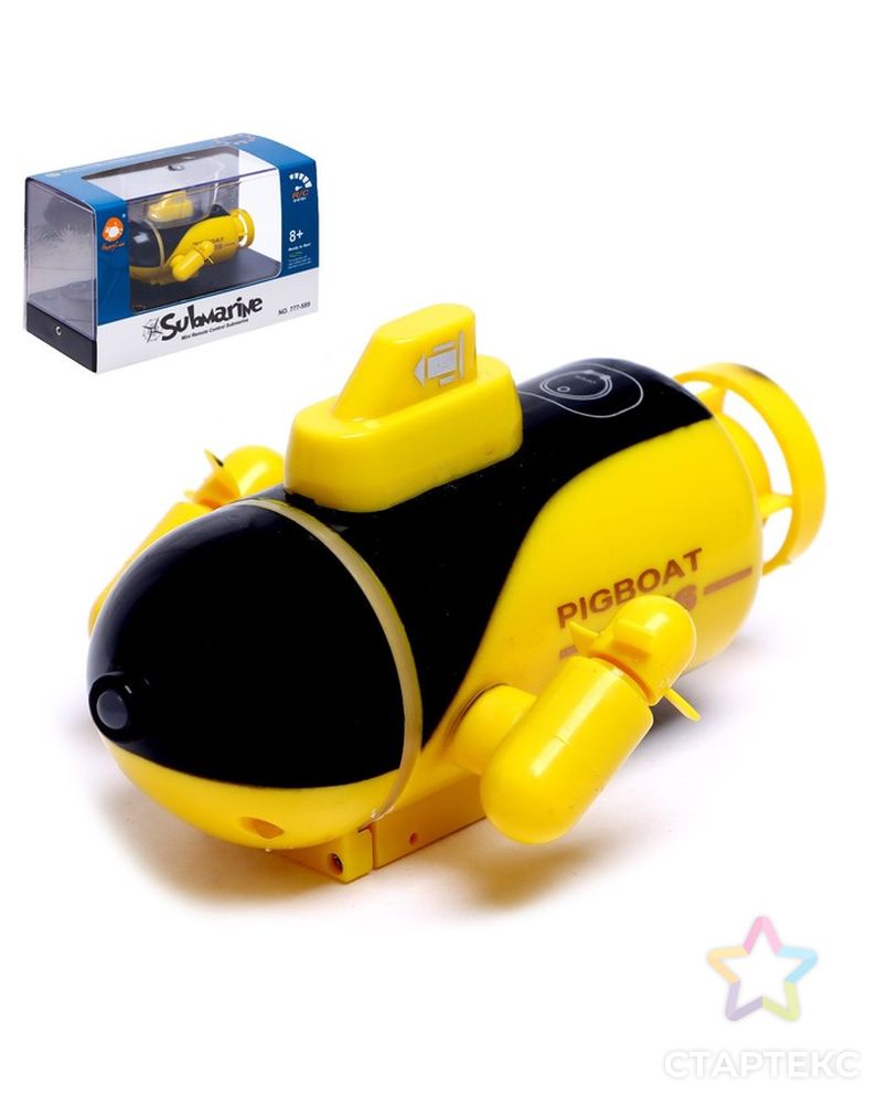 Подводная лодка радиоуправляемая "Батискаф", световые эффекты, цвет желтый арт. СМЛ-216681-1-СМЛ0007263121 1