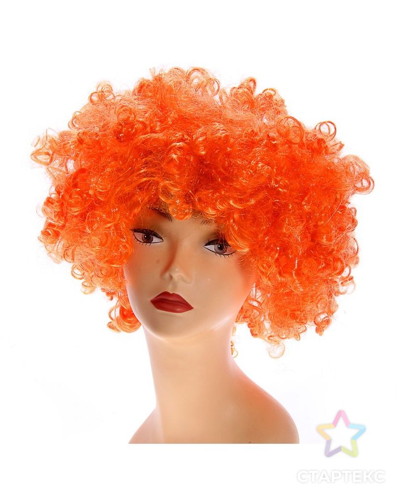 Карнавальный парик «Объём», цвет оранжевый, 120 г арт. СМЛ-102196-1-СМЛ0000729896 1