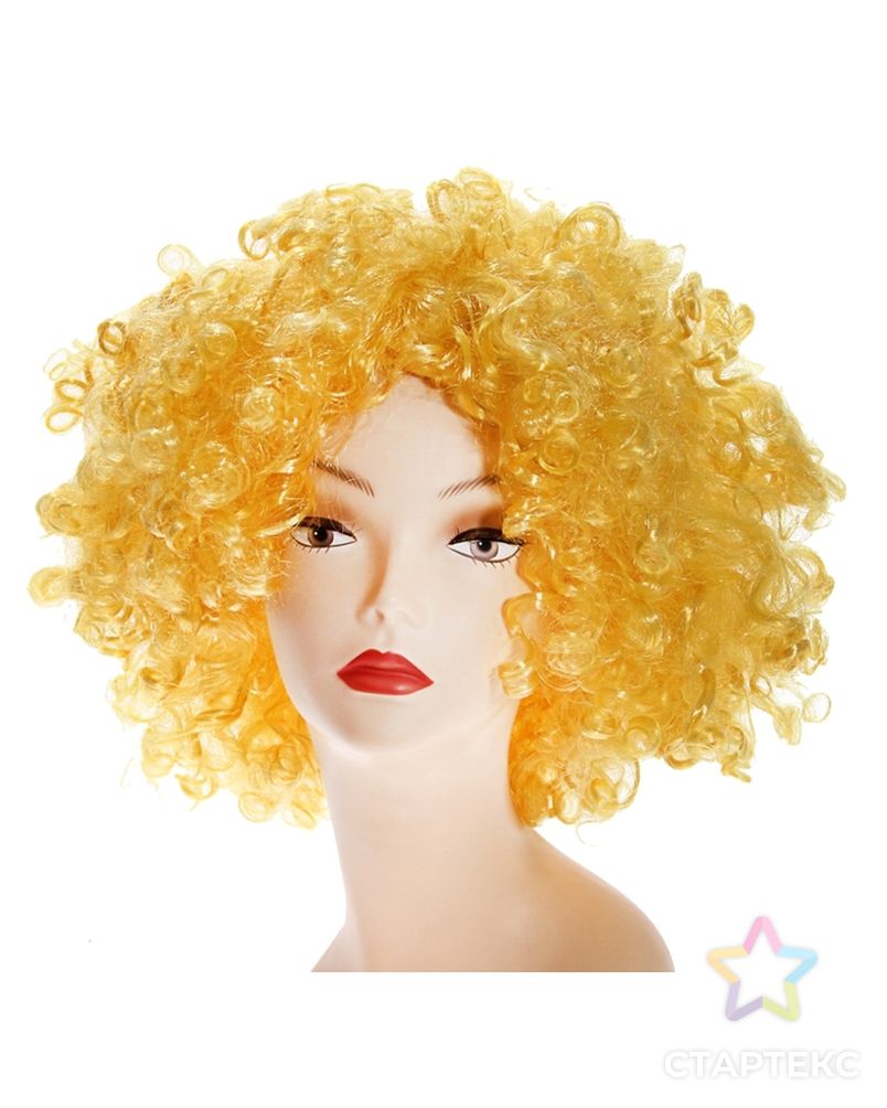 Карнавальный парик «Объём», цвет жёлтый, 120 г арт. СМЛ-102197-1-СМЛ0000729901 1