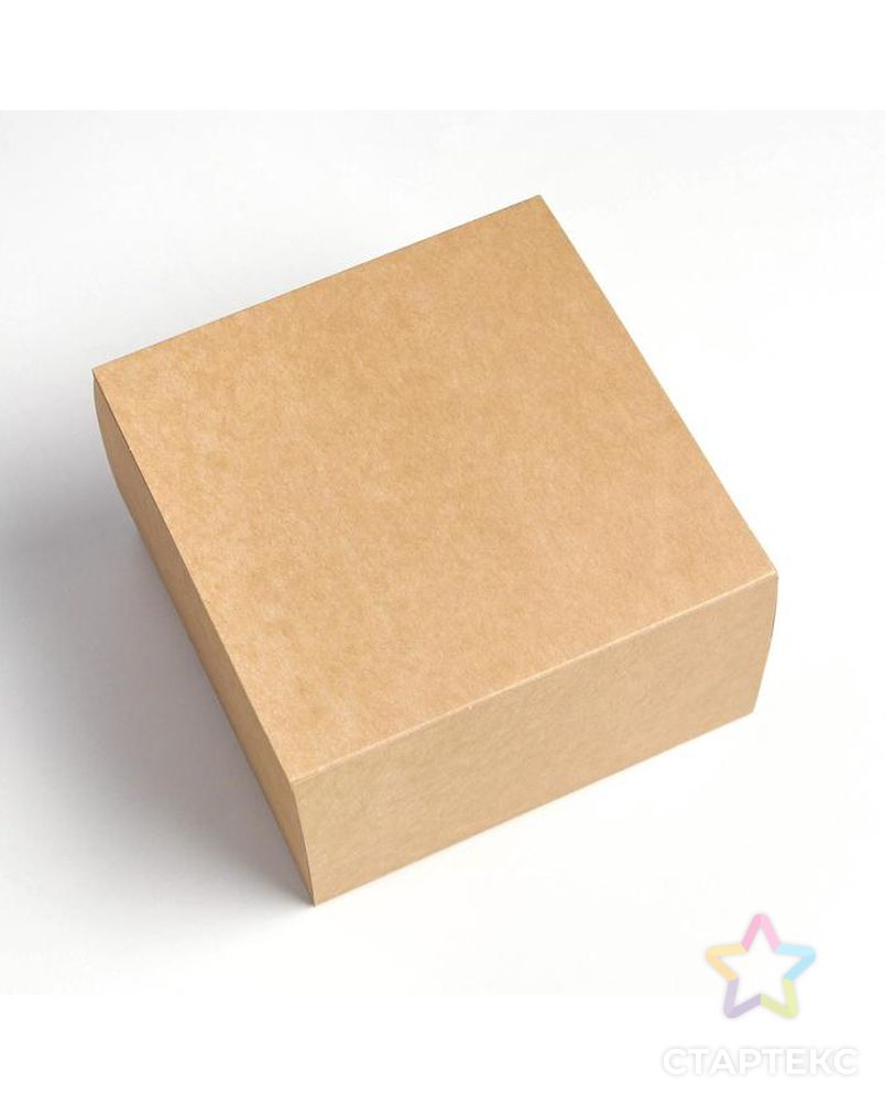 Коробка складная крафтовая 14 х 14 х 8 см арт. СМЛ-187079-1-СМЛ0007302880 1