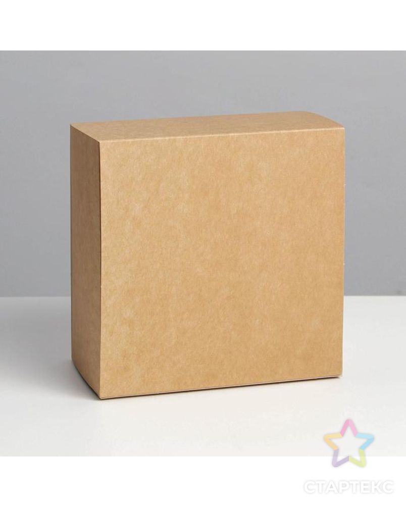 Коробка складная крафтовая 14 х 14 х 8 см арт. СМЛ-187079-1-СМЛ0007302880 2