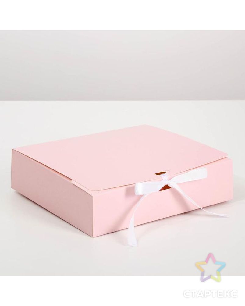 Коробка складная «Розовая», 20 х 18 х 5 см арт. СМЛ-187947-2-СМЛ0007303202 1