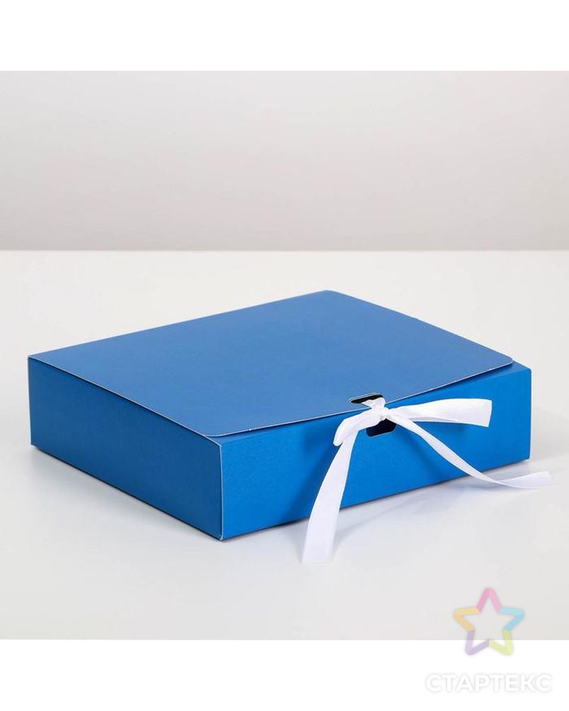 Коробка складная «Синяя», 20 х 18 х 5 см арт. СМЛ-187948-1-СМЛ0007303214 1