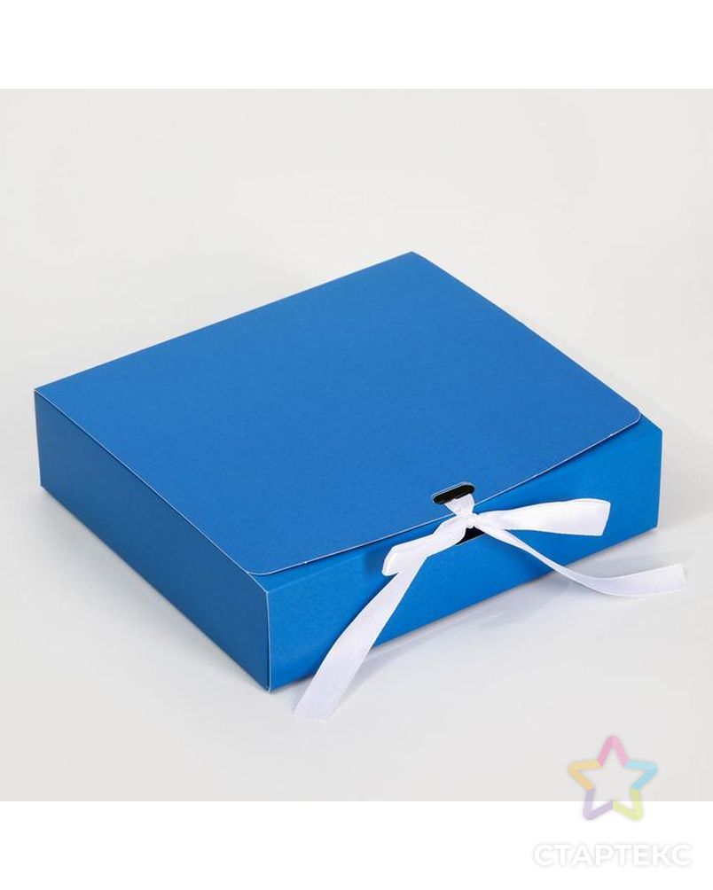 Коробка складная «Синяя», 20 х 18 х 5 см арт. СМЛ-187948-1-СМЛ0007303214 2