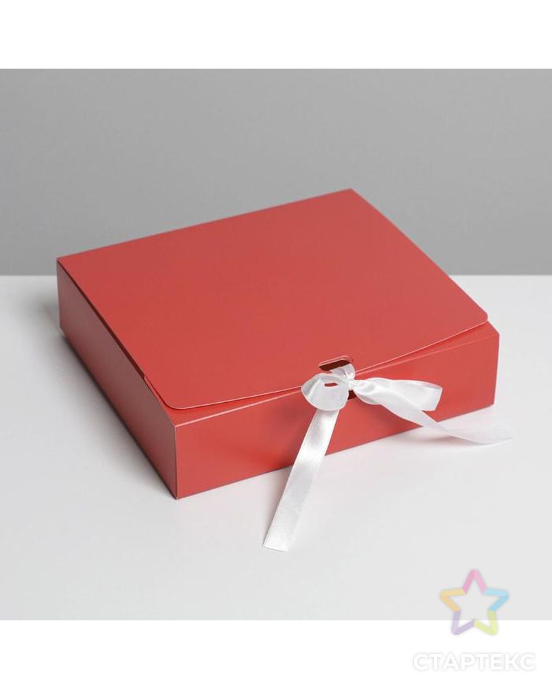 Коробка складная «Красная», 20 х 18 х 5 см арт. СМЛ-188708-1-СМЛ0007303215 1