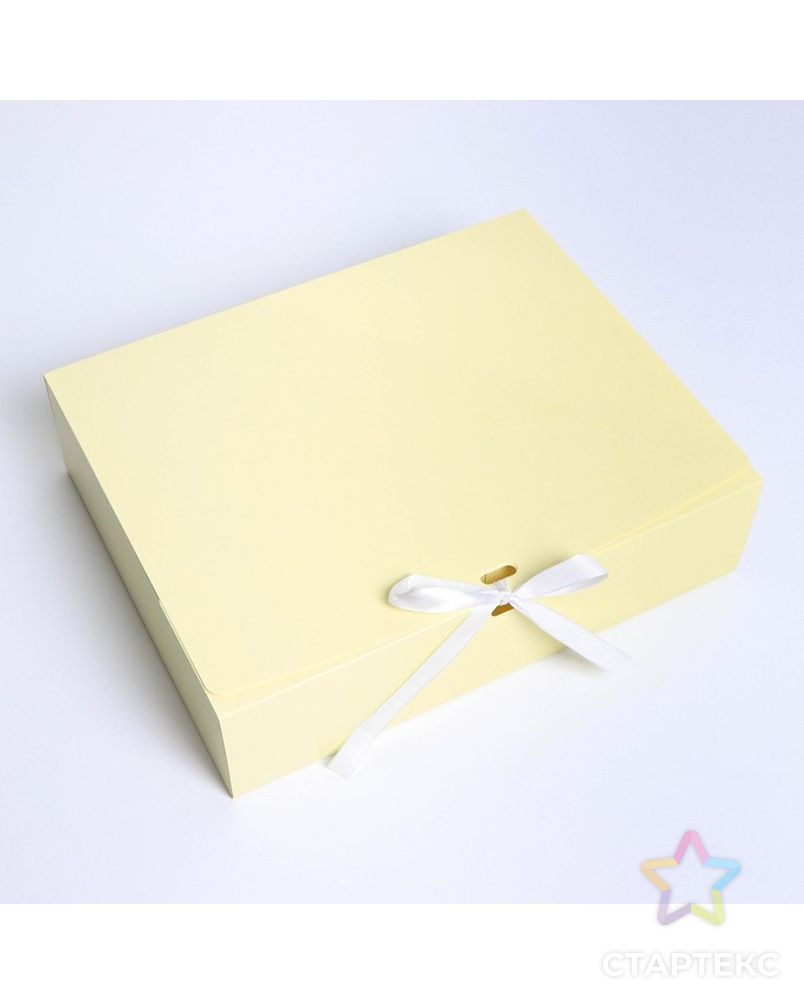 Коробка складная «Желтая», 20 х 18 х 5 см арт. СМЛ-188706-3-СМЛ0007303229 2