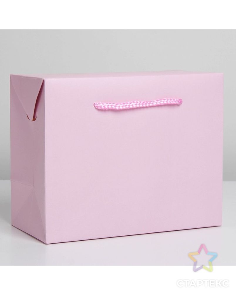 Пакет—коробка «Розовый», 23 × 18 × 11 см арт. СМЛ-222857-1-СМЛ0007303848 1