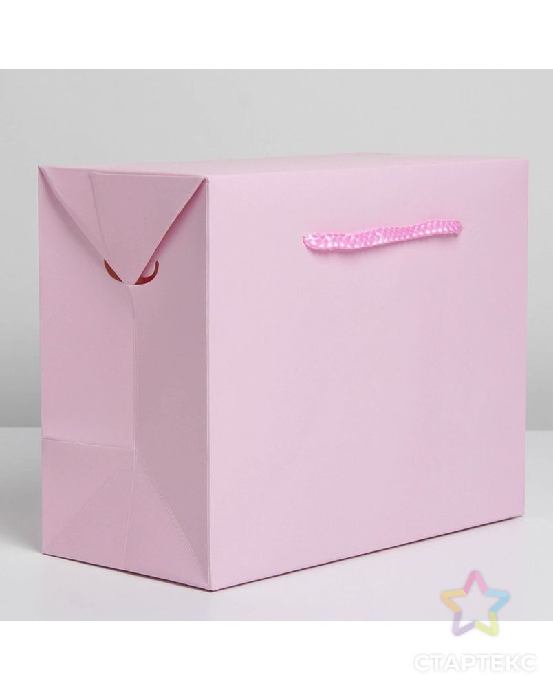 Пакет—коробка «Розовый», 23 × 18 × 11 см арт. СМЛ-222857-1-СМЛ0007303848 3