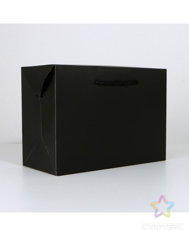 Пакет—коробка «Чёрный», 23 × 18 × 11 см арт. СМЛ-223321-1-СМЛ0007303854 1