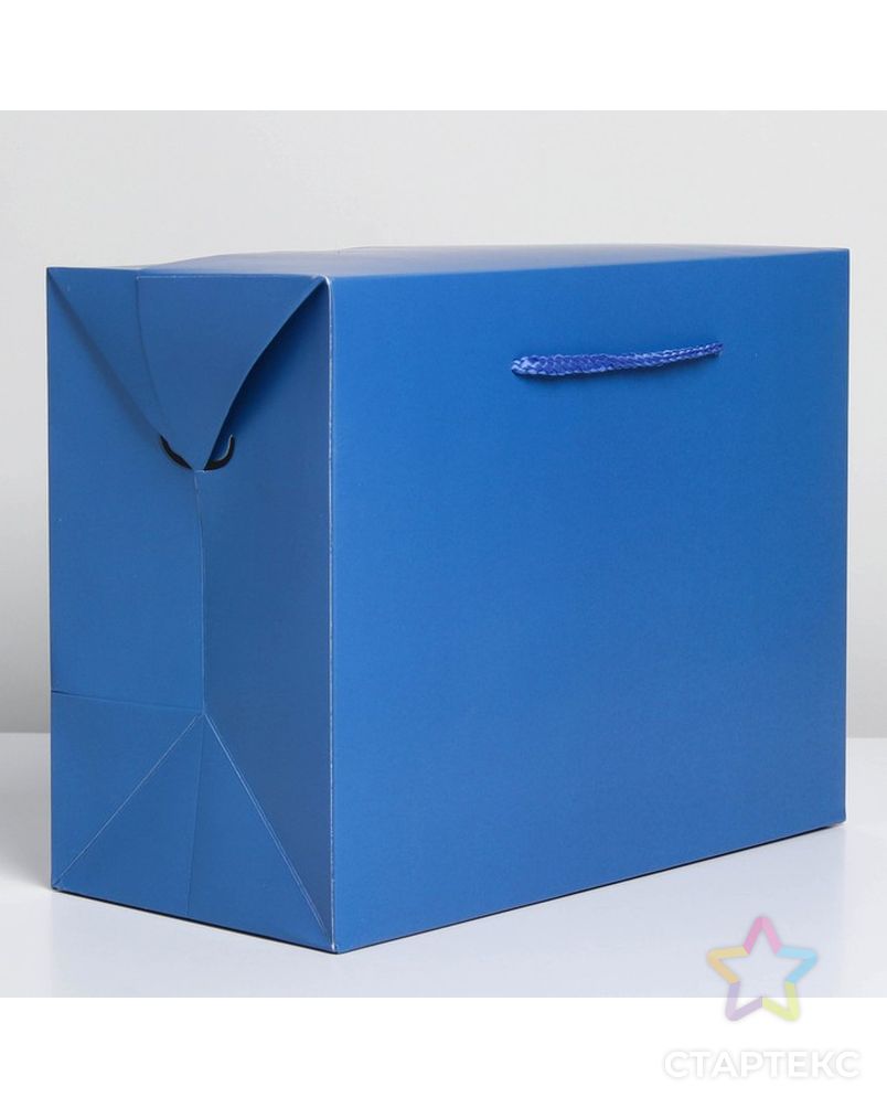 Пакет—коробка «Синий», 28 × 20 × 13 см арт. СМЛ-222864-1-СМЛ0007303858 3