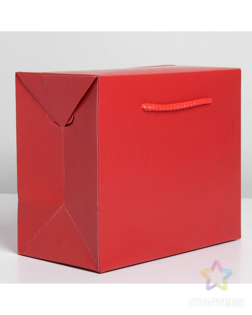 Пакет—коробка «Красный», 28 × 20 × 13 см арт. СМЛ-222865-1-СМЛ0007303861 3