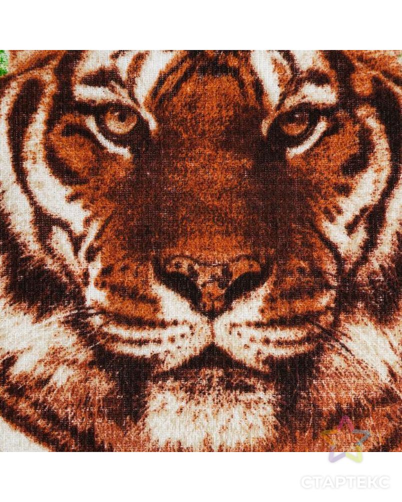 Полотенце вафельное Тигры рис.3 45х60 см, зелёный, хлопок 100%, 160г/м2 арт. СМЛ-171414-1-СМЛ0007305939 2