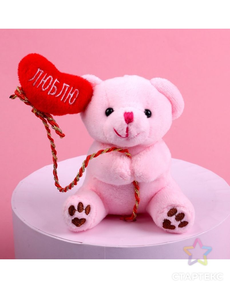 Мягкая игрушка "Влюблённый мишка" цвета МИКС арт. СМЛ-213776-1-СМЛ0007306460 2
