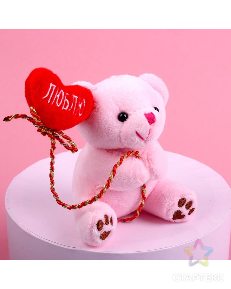 Мягкая игрушка "Влюблённый мишка" цвета МИКС арт. СМЛ-213776-1-СМЛ0007306460 3