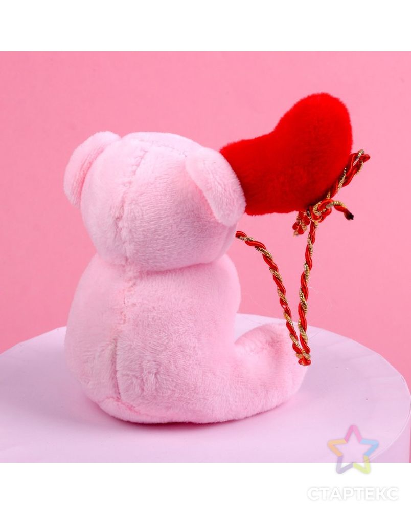 Мягкая игрушка "Влюблённый мишка" цвета МИКС арт. СМЛ-213776-1-СМЛ0007306460 4