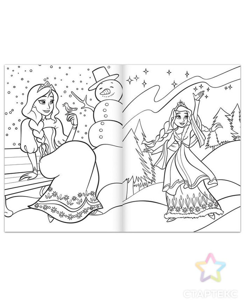 Набор раскрасок для девочек "Волшебные рисунки", 4 шт. по 16 стр., формат А4 арт. СМЛ-164726-1-СМЛ0007306634 4