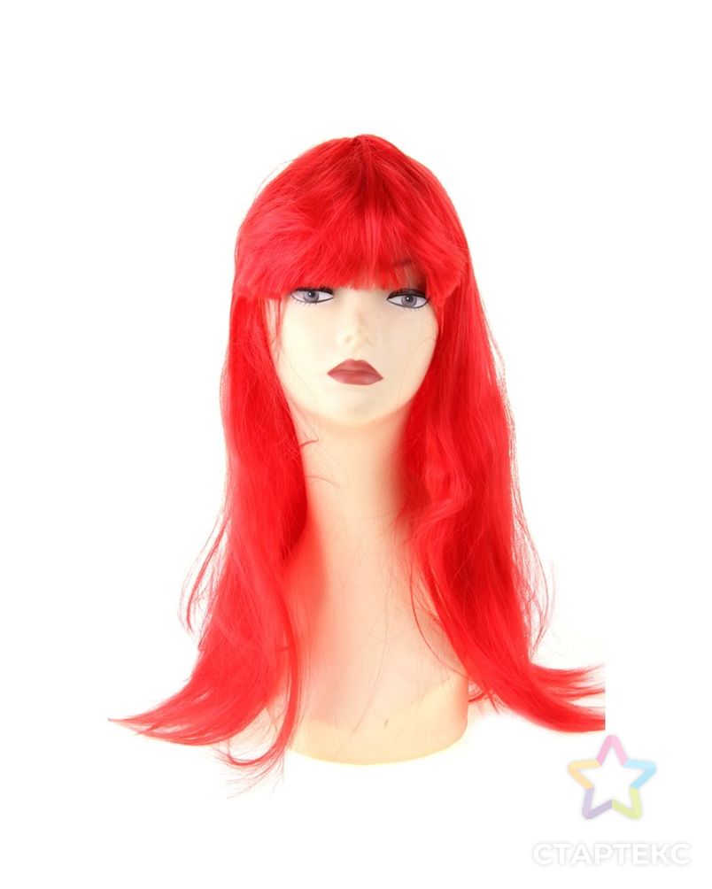 Карнавальный парик, длинные прямые волосы, цвет красный, 120 г арт. СМЛ-102212-1-СМЛ0000730874 1