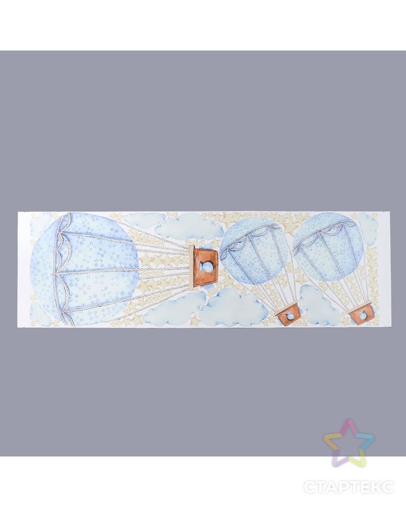 Интерьерные наклейки "Воздушные шары и звездочки"42х128 см голубой арт. СМЛ-210562-1-СМЛ0007313696 4
