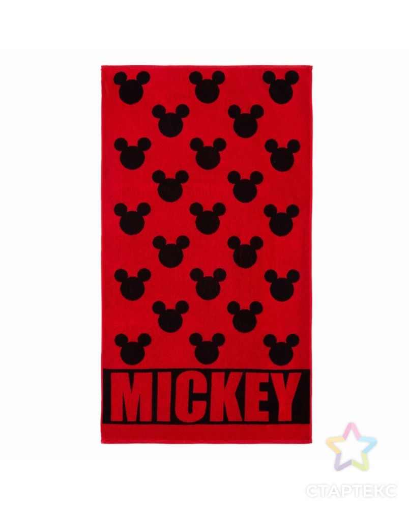 Полотенце махровое Mickey "Микки Маус", красный, 70х130 см, 100% хлопок, 420гр/м2 арт. СМЛ-202904-1-СМЛ0007313842 1