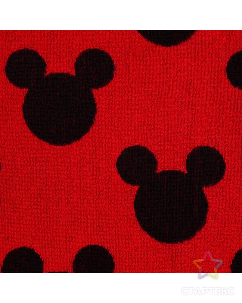Полотенце махровое Mickey "Микки Маус", красный, 70х130 см, 100% хлопок, 420гр/м2 арт. СМЛ-202904-1-СМЛ0007313842 2