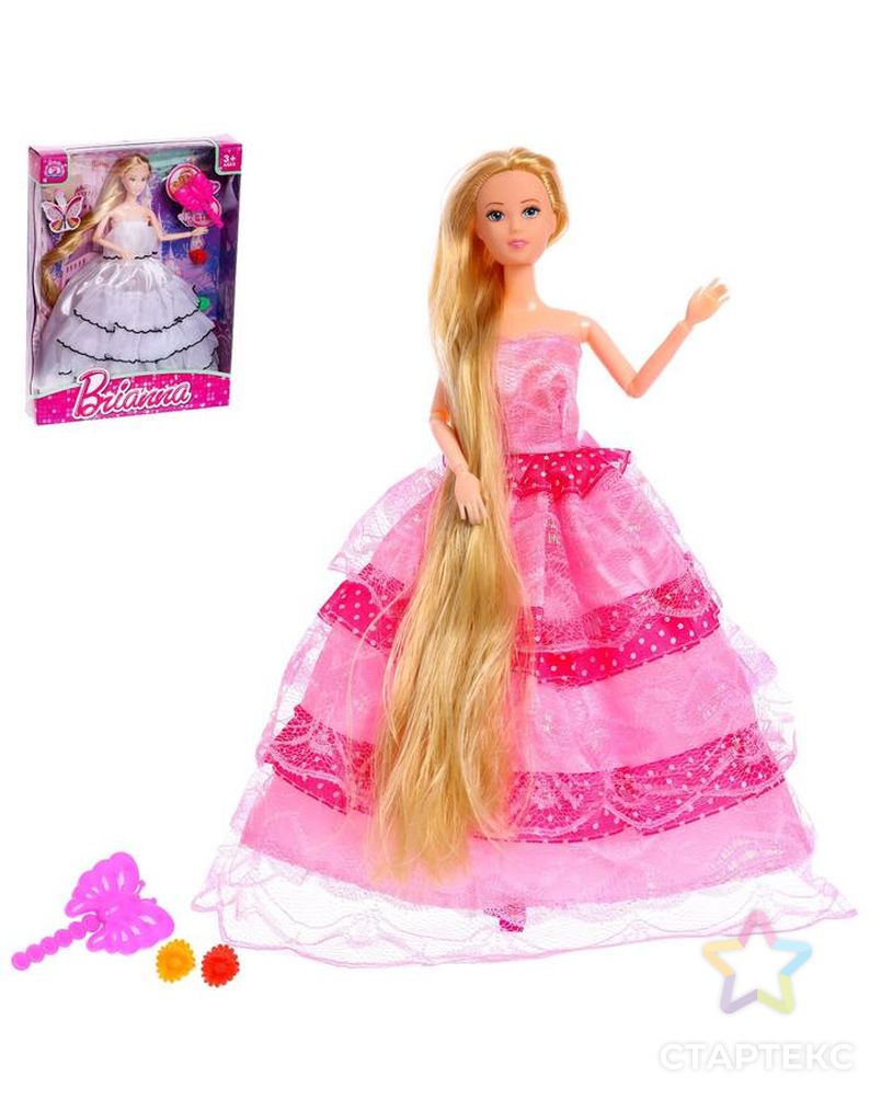 Кукла-модель шарнирная "Стефания" в платье с аксессуарами, МИКС арт. СМЛ-171181-1-СМЛ0007314006 1