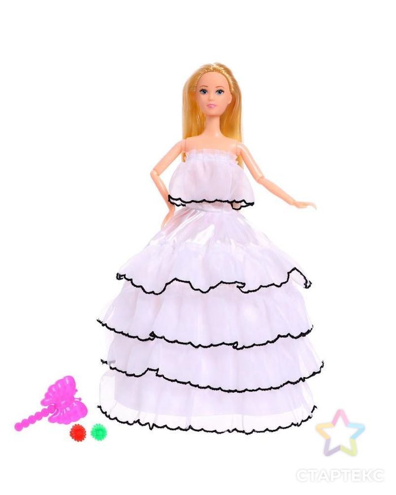 Кукла-модель шарнирная "Стефания" в платье с аксессуарами, МИКС арт. СМЛ-171181-1-СМЛ0007314006 2