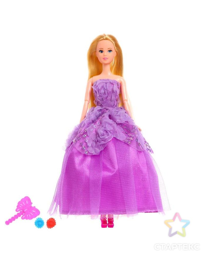 Кукла-модель шарнирная "Стефания" в платье с аксессуарами, МИКС арт. СМЛ-171181-1-СМЛ0007314006 3