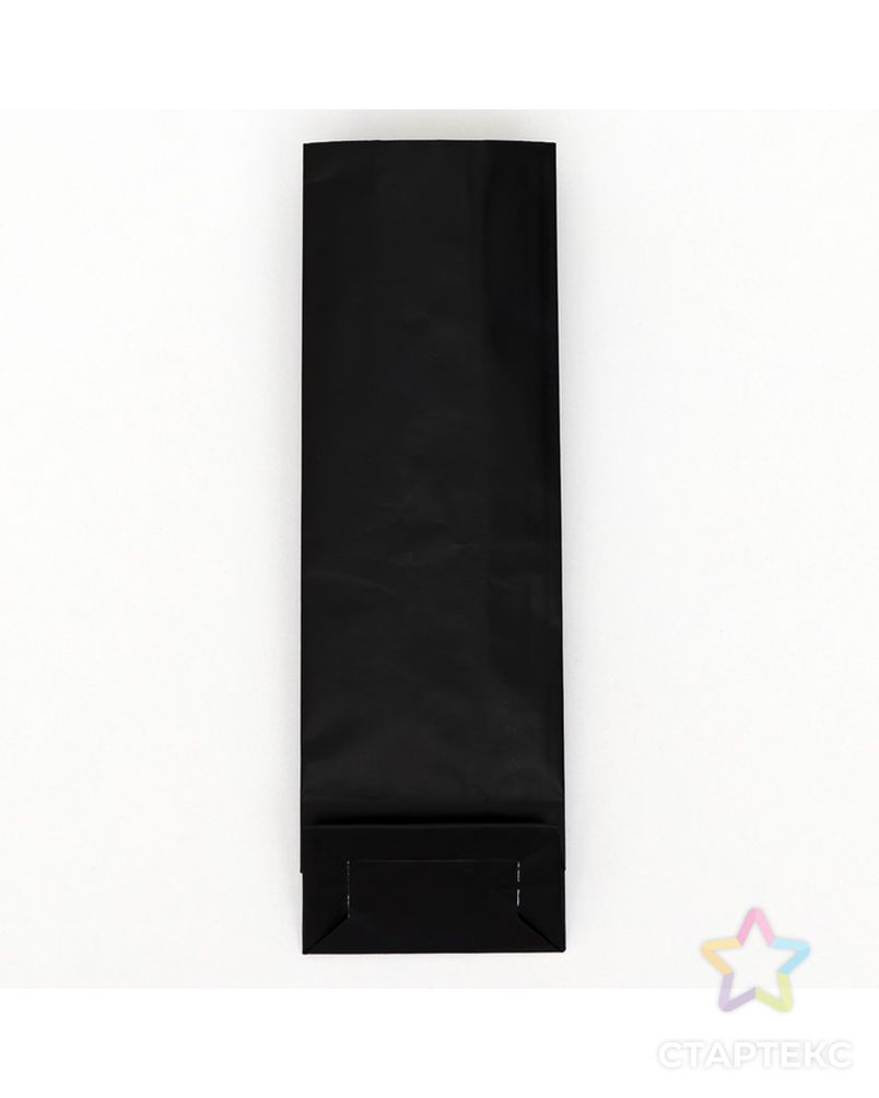 Пакет бумажный фасовочный, чёрный, трёхслойный, матовый, 7 х 4 х 21 см арт. СМЛ-192214-1-СМЛ0007314546 2