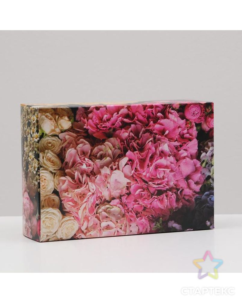 Коробка складная "Букет цветов", 16 х 23 х 7,5 см арт. СМЛ-169287-1-СМЛ0007314903 1