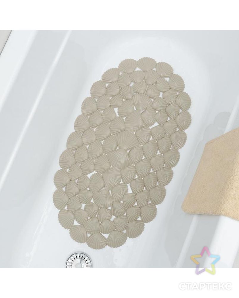 Коврик для ванны Доляна «Ракушки», 38×68 см, цвет МИКС арт. СМЛ-176500-1-СМЛ0000732629 3