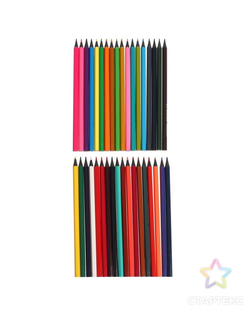Карандаши 36 цветов в тубусе, шестигранные, пластиковые, черное основание арт. СМЛ-192711-1-СМЛ0007333130 2