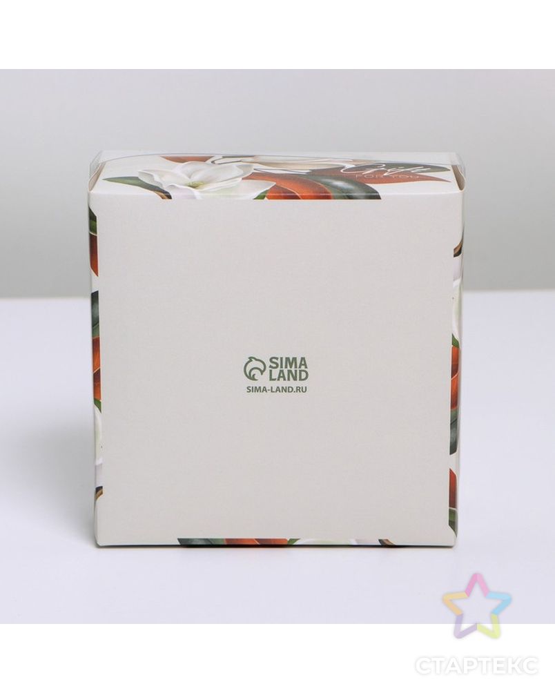 Коробка для кондитерских изделий с PVC крышкой «Цветы», 12 х 6 х 11,5 см арт. СМЛ-199757-1-СМЛ0007333913 4