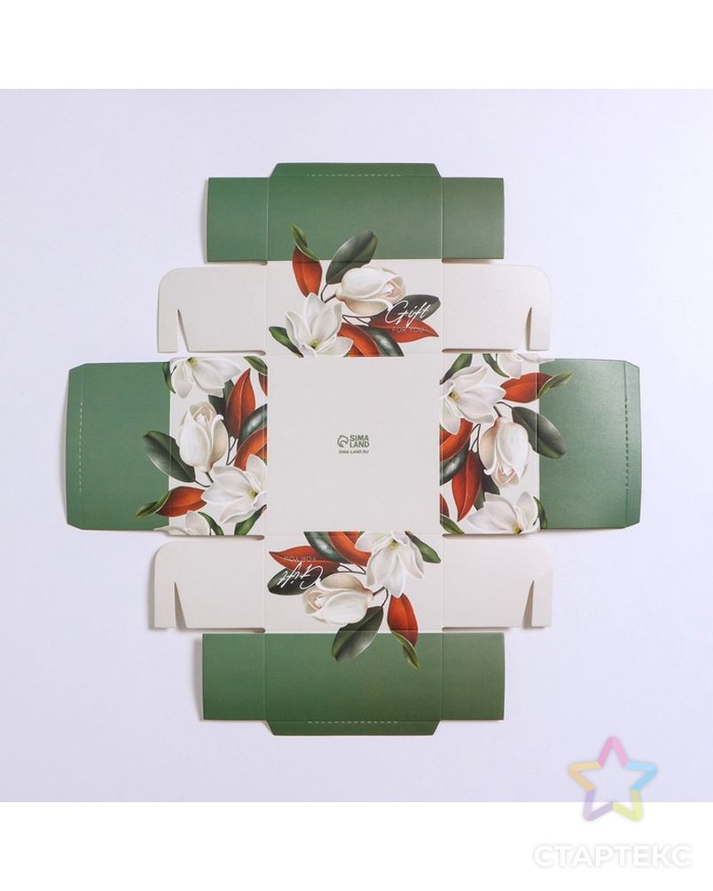 Коробка для кондитерских изделий с PVC крышкой «Цветы», 12 х 6 х 11,5 см арт. СМЛ-199757-1-СМЛ0007333913 5