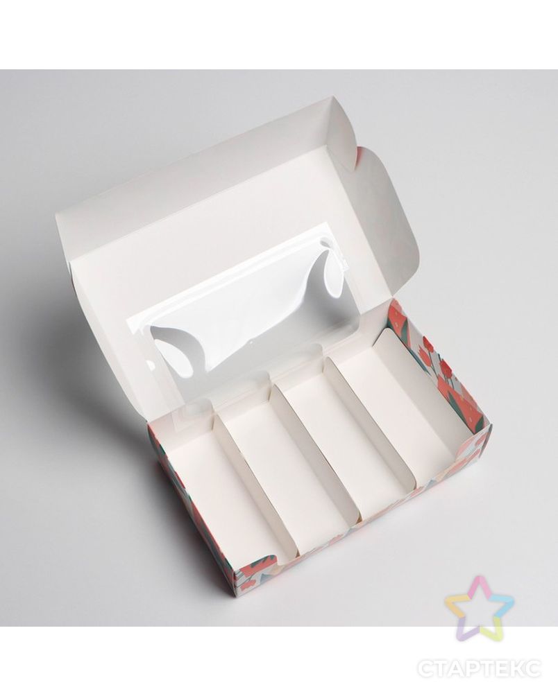 Коробка для эклеров с вкладышами "Ты прекрасна", 25,2х15х7 см арт. СМЛ-195629-1-СМЛ0007337066 3