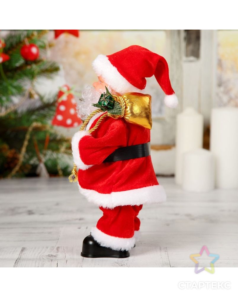 Дед Мороз, с фонариком, с подсветкой, без музыки, двигается арт. СМЛ-102226-1-СМЛ0000733918 2