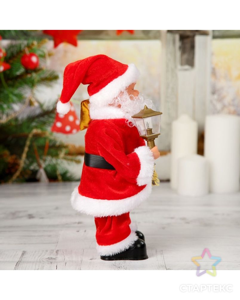Дед Мороз, с фонариком, с подсветкой, без музыки, двигается арт. СМЛ-102226-1-СМЛ0000733918 4