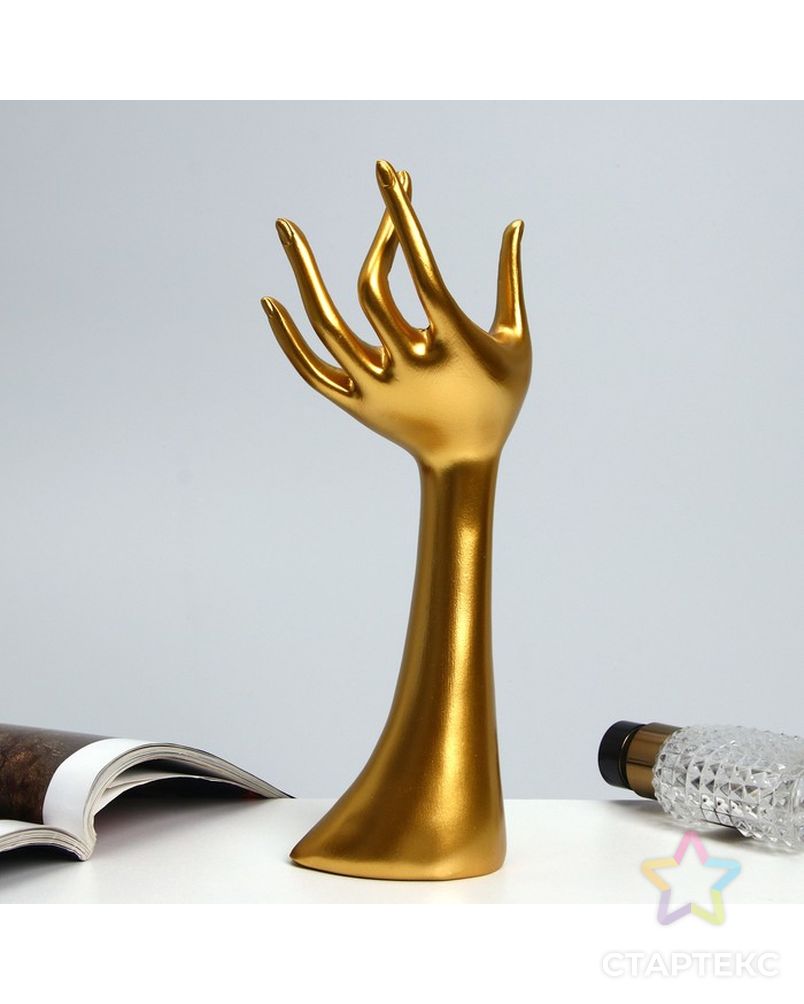 Подставка для украшений "Рука" 9,5*7*24, цвет золото арт. СМЛ-216131-1-СМЛ0007339314 2