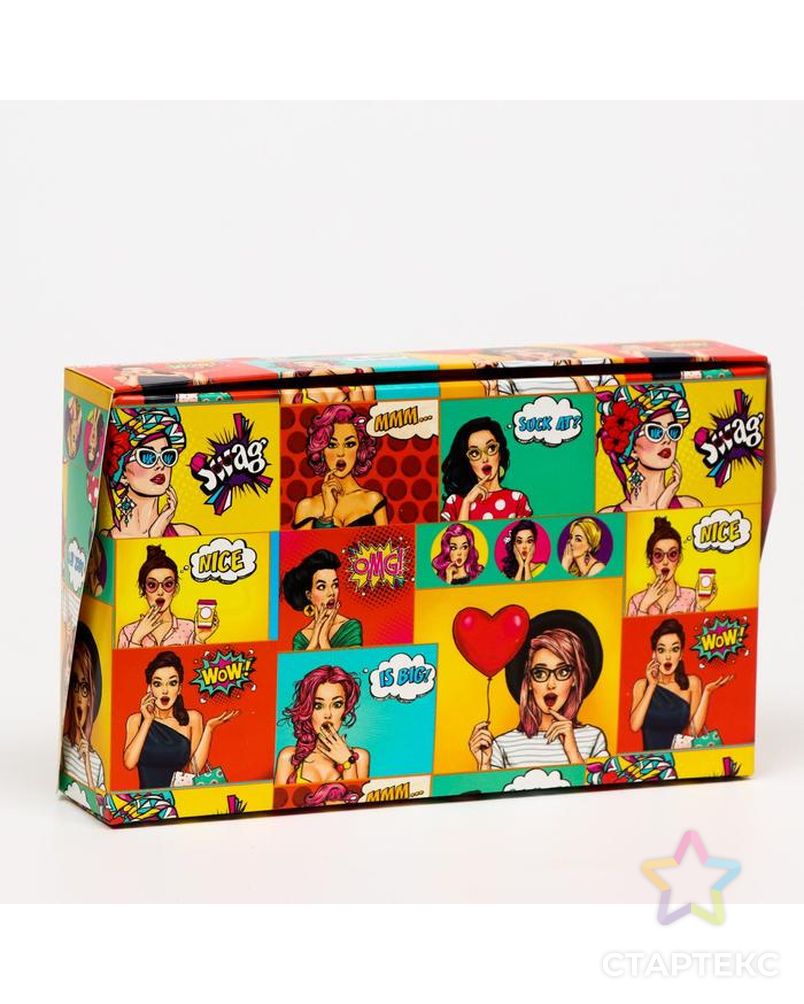 Коробка складная "Pop art", 20 х 12 х 4 см арт. СМЛ-183847-1-СМЛ0007343490 3