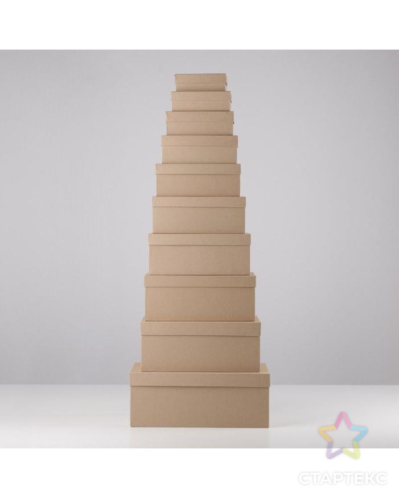 Набор подарочных коробок 10 в 1 «Крафт», 12 × 7 × 4 - 32.5 × 20 × 12.5 см арт. СМЛ-183340-1-СМЛ0007345747 2