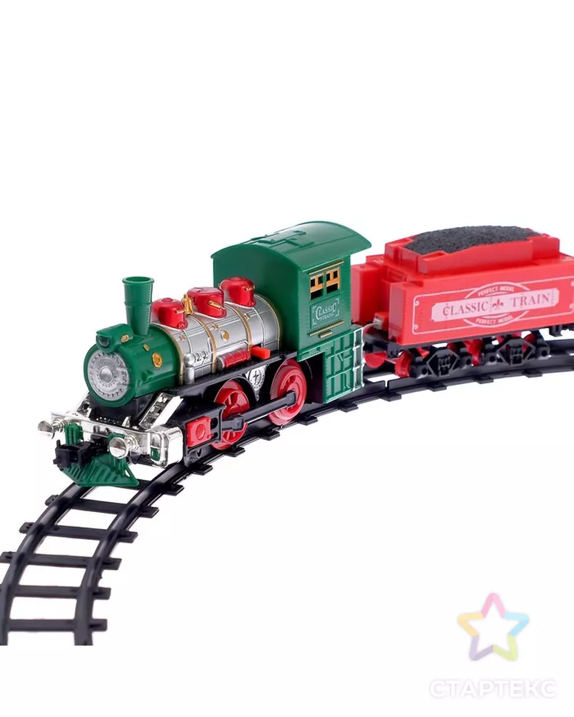 Железная дорога «Классик», со световыми, звуковыми и дымовыми эффектами, протяжённость пути 2,88 м арт. СМЛ-102243-1-СМЛ0000734990 - рис. 4
