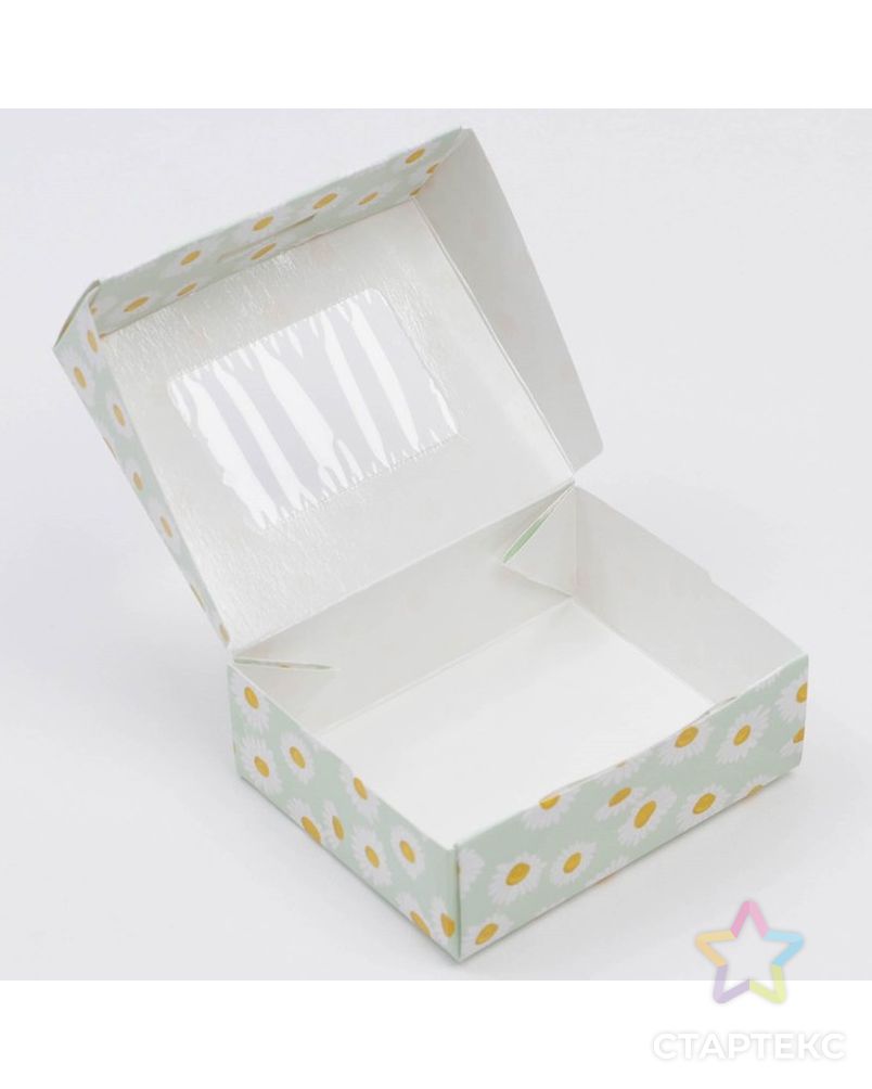 Коробка складная «Ромашки», 10 × 8 × 3.5 см арт. СМЛ-219763-1-СМЛ0007350972 3