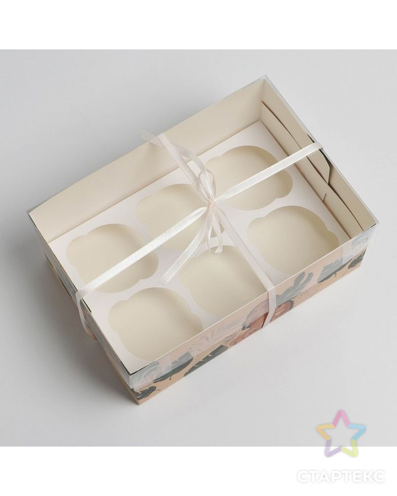 Коробка для капкейка «Дикая»,  23 × 16 × 10 см арт. СМЛ-214768-1-СМЛ0007353562 3