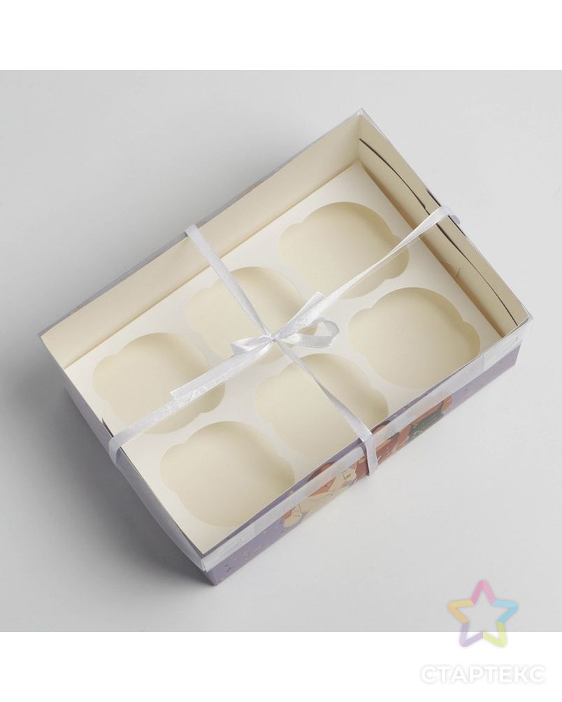 Коробка для капкейка «Люби себя», 23 × 16 × 10 см арт. СМЛ-214769-1-СМЛ0007353563 3