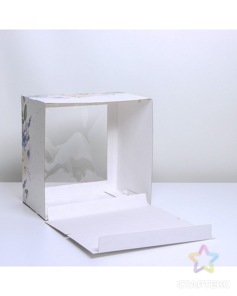 Коробка для торта «With love», 30 х 30 х 19 см арт. СМЛ-199759-1-СМЛ0007355053 4