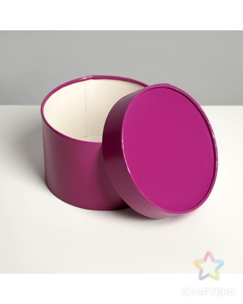Набор шляпных коробок 3 в1 (16*10,14*9,13*8,5) фиолетовый арт. СМЛ-182131-1-СМЛ0007355917 3