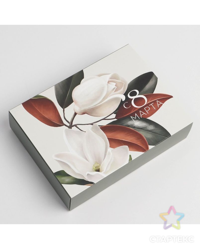 Коробка для сладостей «8 марта», 20 × 15 × 5 см арт. СМЛ-216703-1-СМЛ0007360613 3
