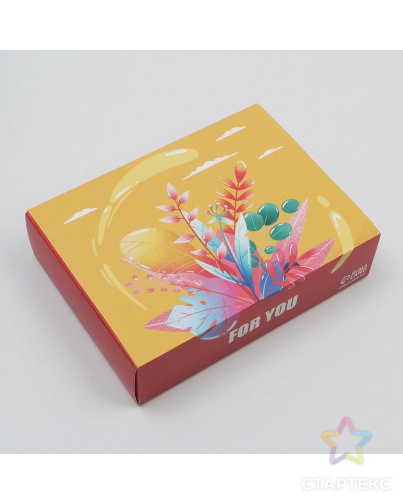 Коробка для сладостей «For you», 20 × 15 × 5 см арт. СМЛ-214692-1-СМЛ0007360615 3