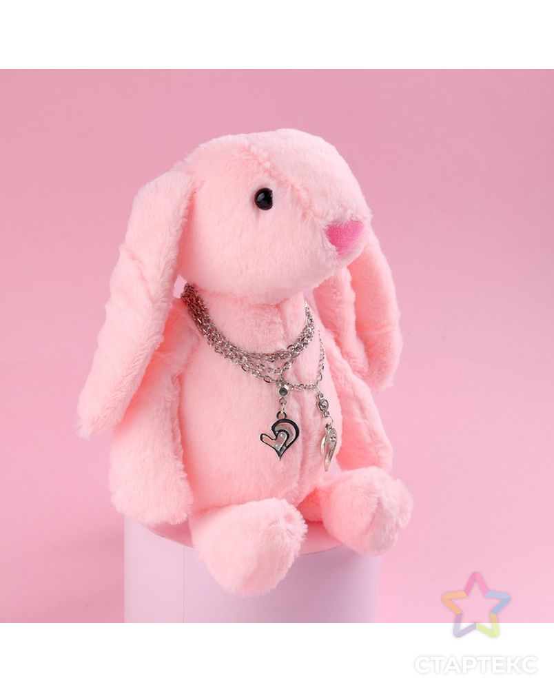 Мягкая игрушка "Самой прекрасной" розовый зайка арт. СМЛ-222827-1-СМЛ0007361032 2